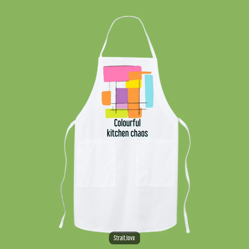 Funny Colour Block Apron - Abstract Kitchen Graphic - Bold Chef Gift