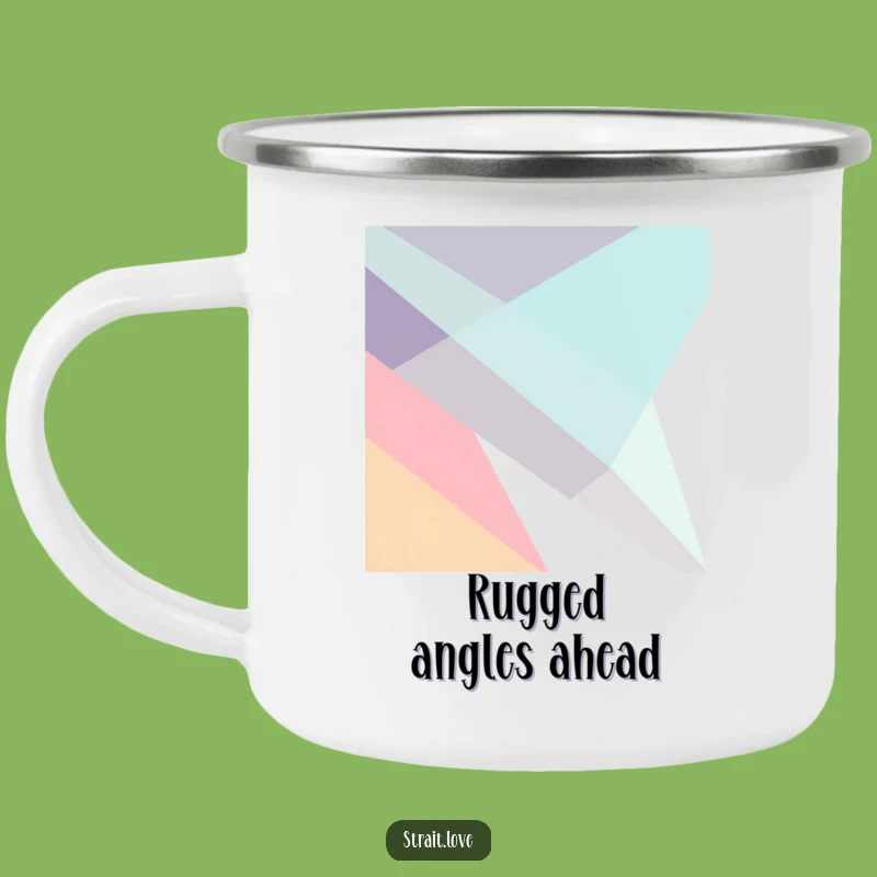 Funny Geometric Planes Camping Mug - Abstract Art Coffee Cup - Outdoor Modern Gift