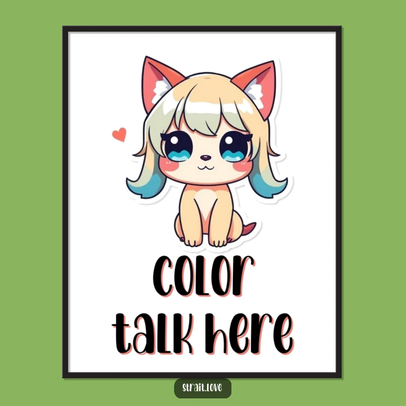 Funny Colour Clash Digital Art Print: Instant Vibrant Decor for Your Space