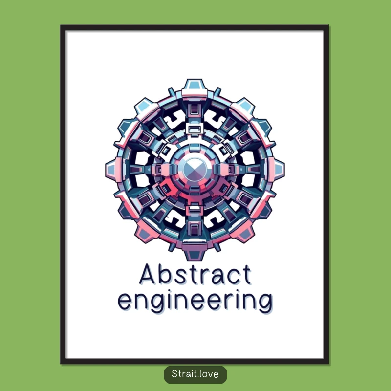 Funny Metallic Structure Poster: Striking Futuristic Art Print for Your Wall Decor