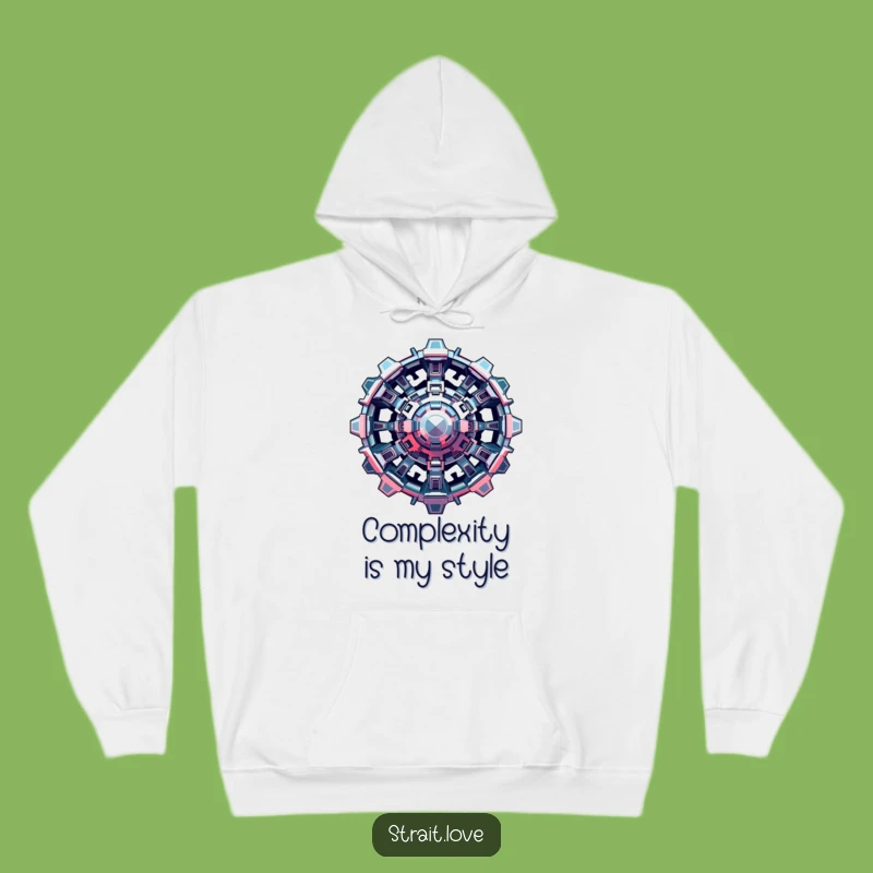 Funny Futuristic Hoodie: Complex Metallic Structure Design for Cozy, Stylish Sci-Fi Fans
