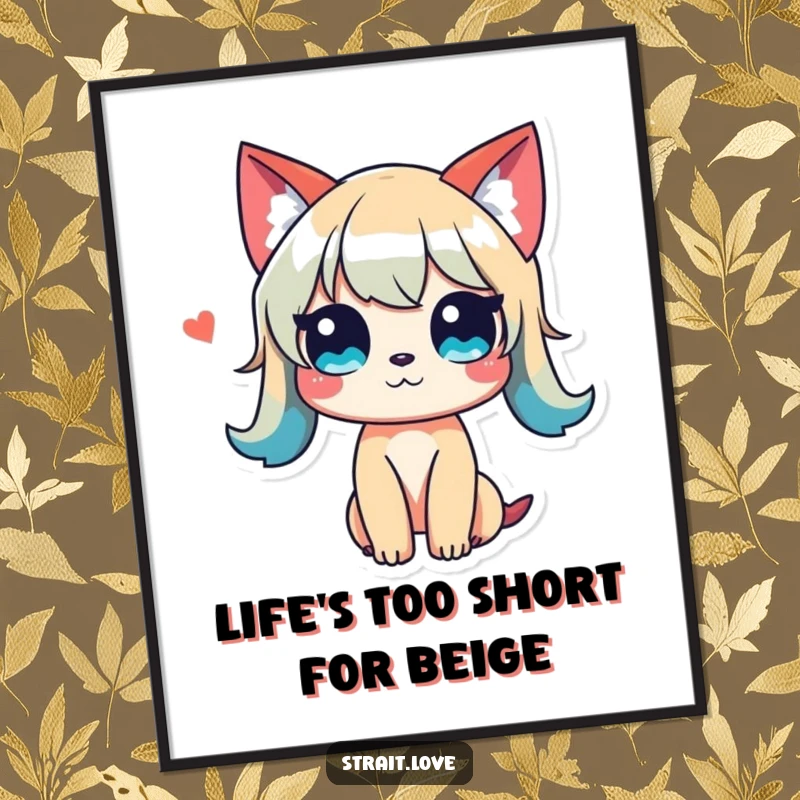 Funny Free Printable Wall Art featuring a vibrant, unconventional color palette clashing and harmonizing in a visually exciting dialogue.