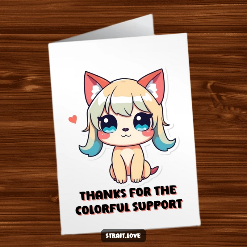 Funny Free Printable Thank You Card with a vibrant, unconventional color palette clashing and harmonizing, perfect for a humorous thank you.