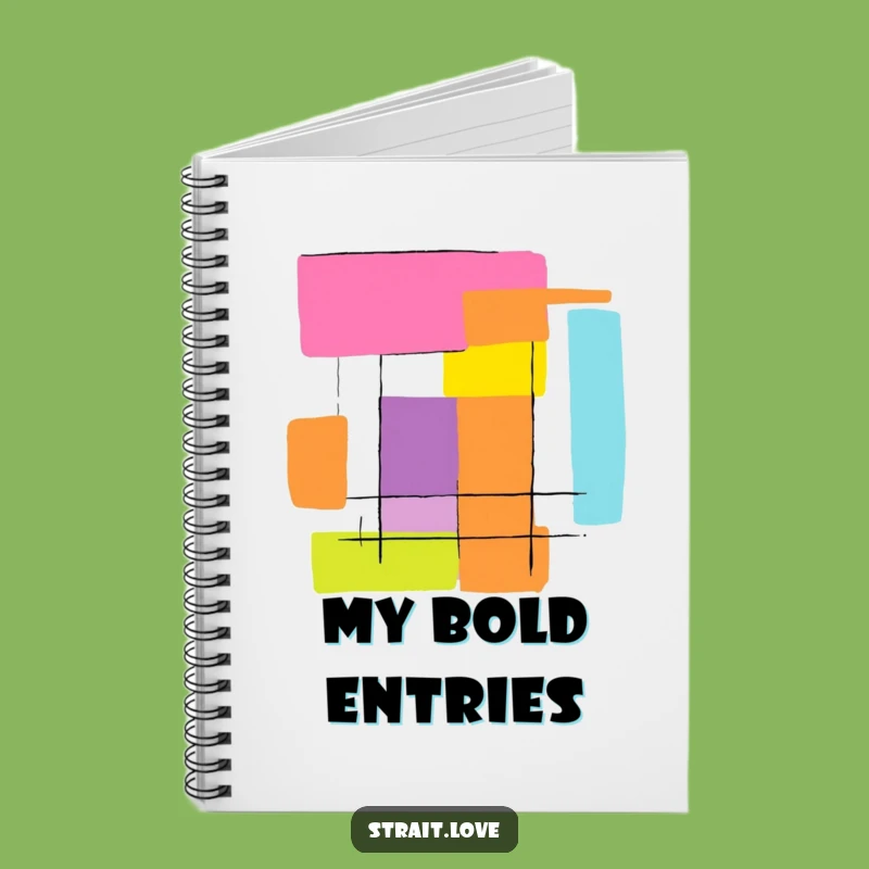 Funny Colour Block Notebook - Abstract Graphic Journal - Bold Stationery Gift